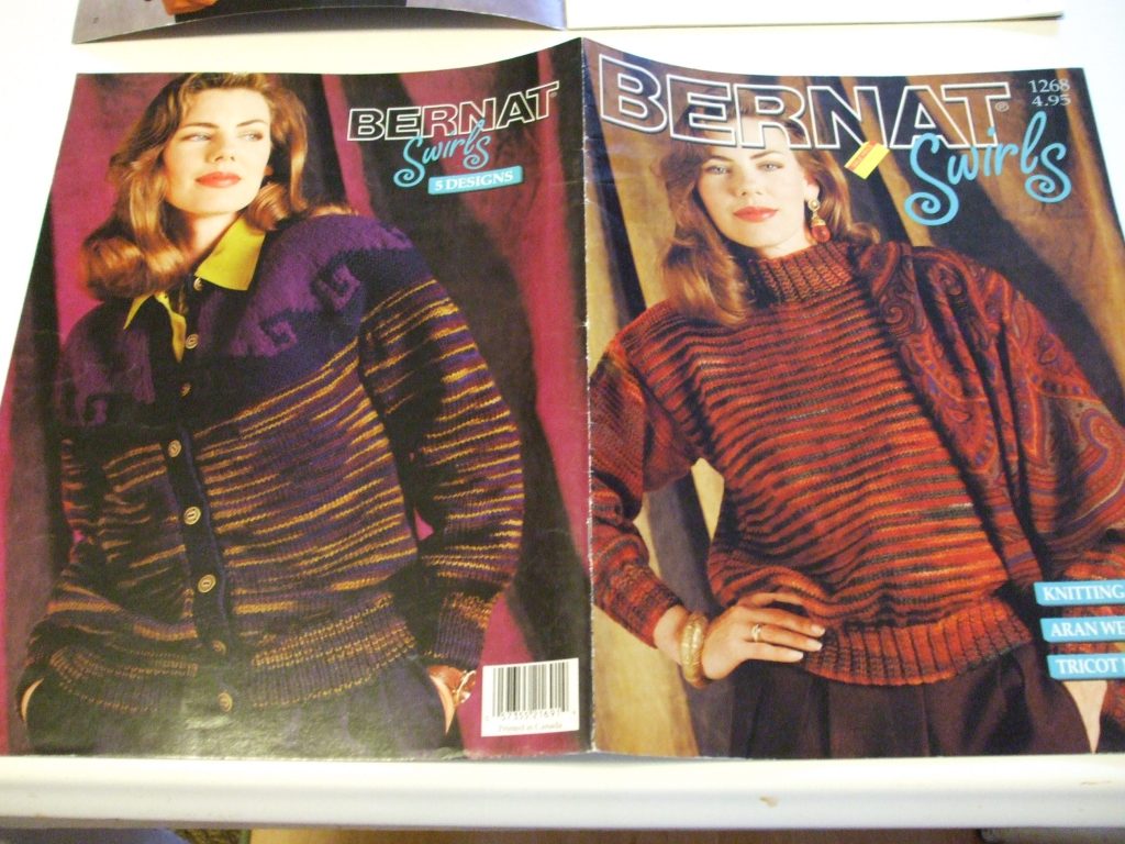 1268 Bernat Swirls Knitting patterns Worsted Aran Tricot Men women ...