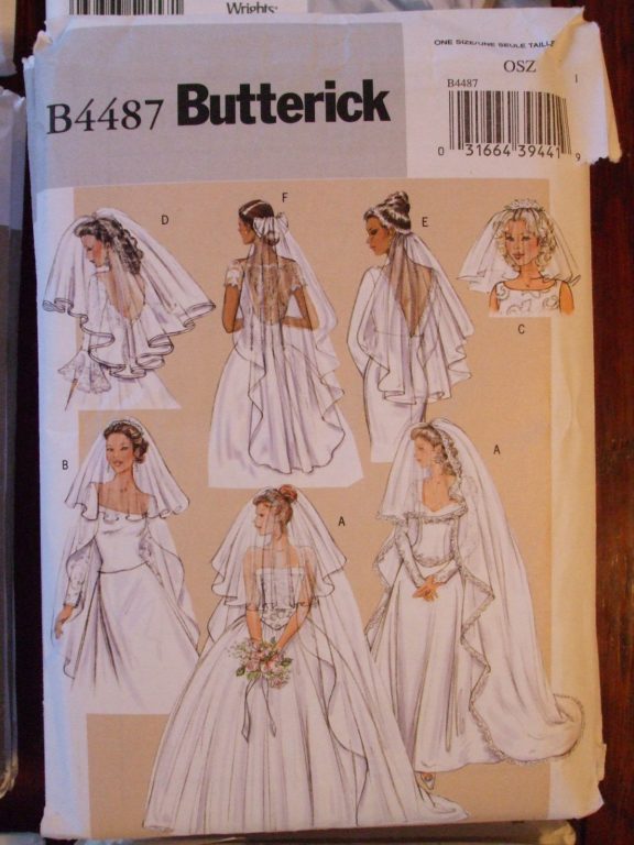 Bridal Wedding Veils Gowns Dress Accessories Sewing Patterns Butterick ...