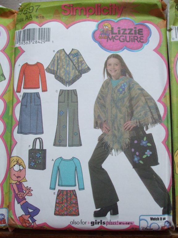 Early 2000s Lizzie Mcguire Girls Mini Skirt Pattern With Attached Knit  Panty, Pants, or Shorts, Poncho, and Knit Top, Simplicity 4648, Uncut -   Canada