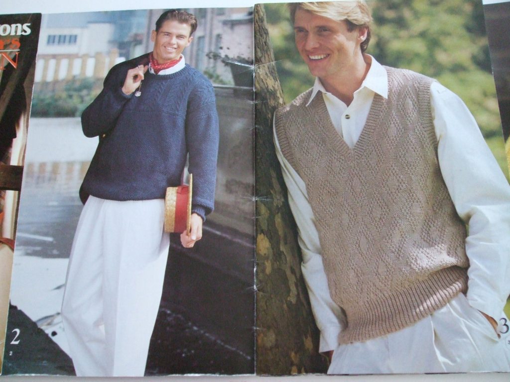 621 Today’s Man Patons knitting patterns Cameo DK Men pullover vest v ...