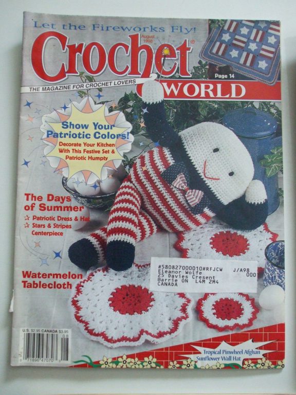 Crochet World magazines patterns 1981 1993 1994 1995 1998 1999 2013