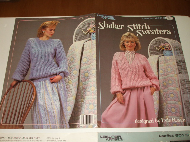 Leaflet 422 Leisure Arts Shaker Stitch Sweaters 