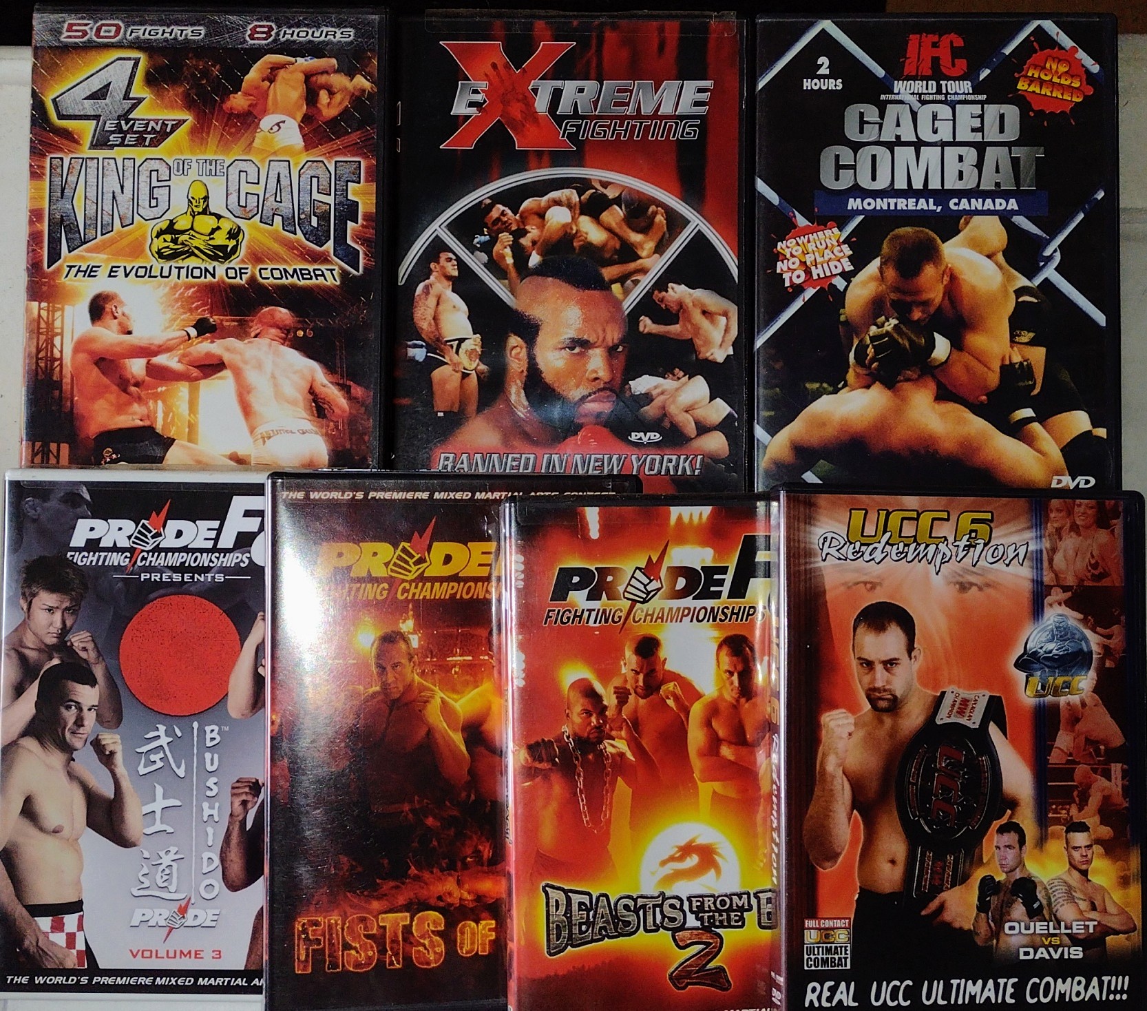 Cage Extreme Pride FC UCC fighting championships combat Mixed Martial arts  DVD